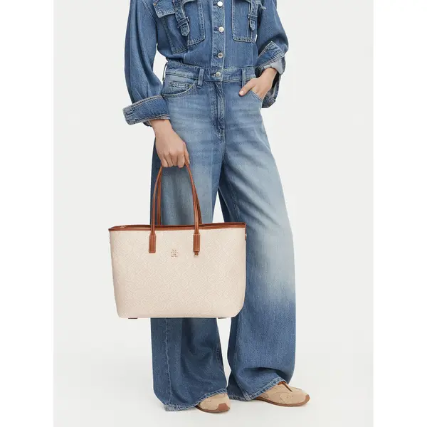 Tommy Hilfiger Torbica Tommy Hilfiger Th Monoplay Tote Le AW0AW17416 Bež