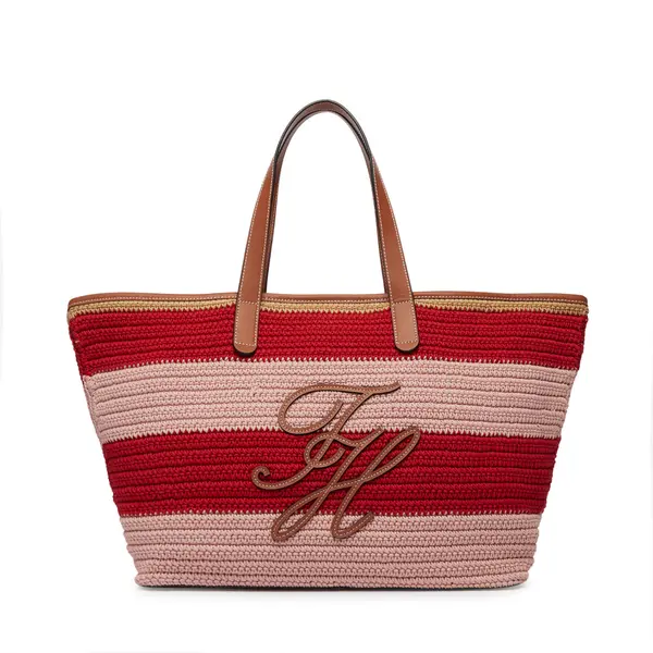 Tommy Hilfiger Torbica Tommy Hilfiger Th Nautical Tote Crochet Str AW0AW18816 Šarena