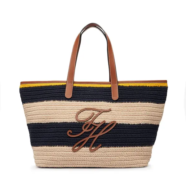 Tommy Hilfiger Torbica Tommy Hilfiger Th Nautical Tote Crochet Str AW0AW18816 Šarena