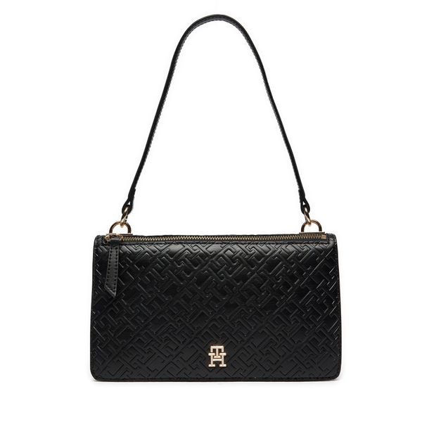 Tommy Hilfiger Torbica Tommy Hilfiger Th Refined Shoulder Bag Mono AW0AW15975 Black BDS