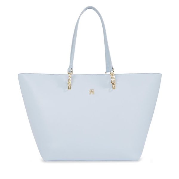 Tommy Hilfiger Torbica Tommy Hilfiger Th Refined Tote AW0AW16112 Breezy Blue C1O