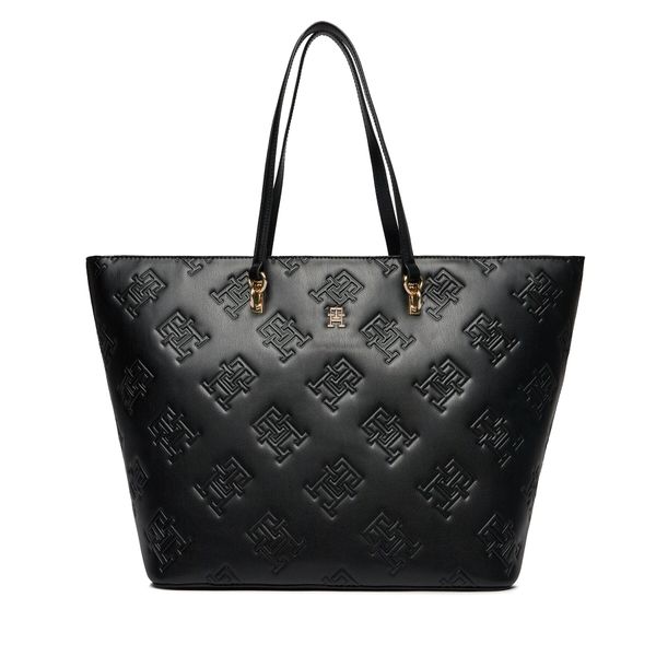 Tommy Hilfiger Torbica Tommy Hilfiger Th Refined Tote Mono AW0AW15726 Black BDS