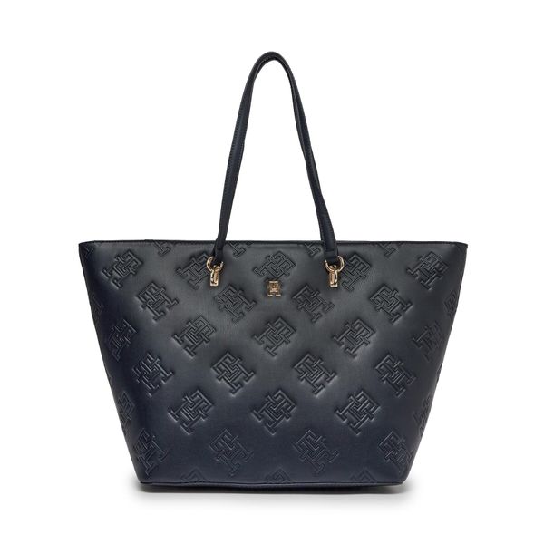 Tommy Hilfiger Torbica Tommy Hilfiger Th Refined Tote Mono AW0AW15726 Space Blue DW6