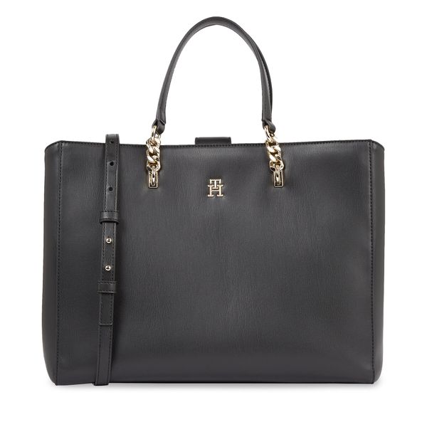 Tommy Hilfiger Torbica Tommy Hilfiger Th Refined Workbag AW0AW15976 Black BDS