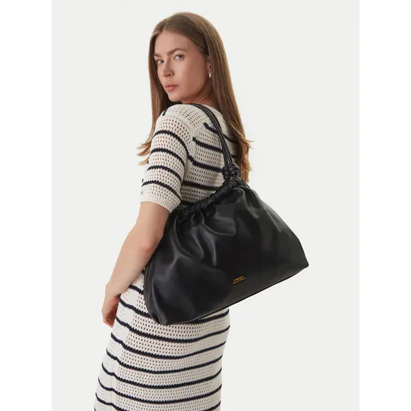 Tommy Hilfiger Torbica Tommy Hilfiger Th Soft Leather Hobo AW0AW18376 Crna