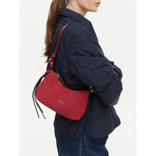 Tommy Hilfiger Torbica Tommy Hilfiger Th Statement Mini Should Bag Sue AW0AW18823 Tamnoplava