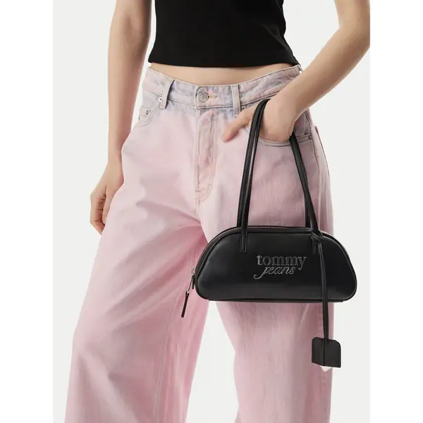 Tommy Jeans Torbica Tommy Jeans Tjw Bold Shoulder Bag AW0AW18787 Crna