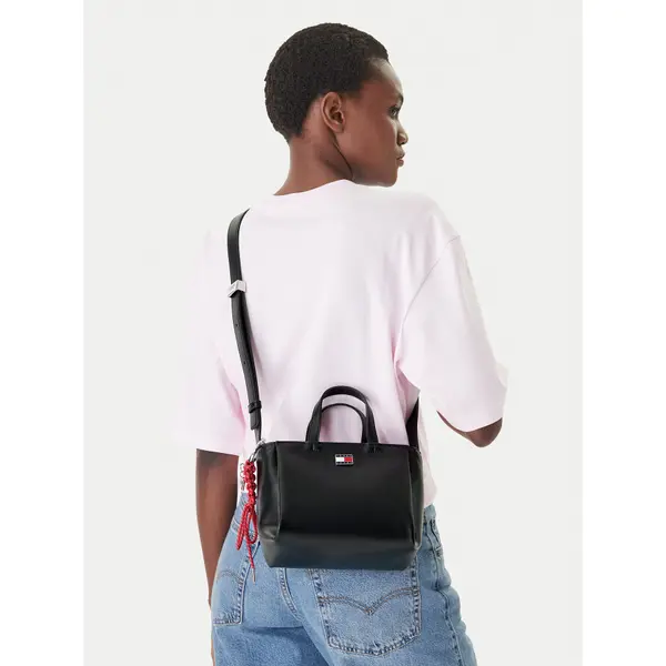 Tommy Jeans Torbica Tommy Jeans Tjw City Charm Mini Tote AW0AW18580 Crna