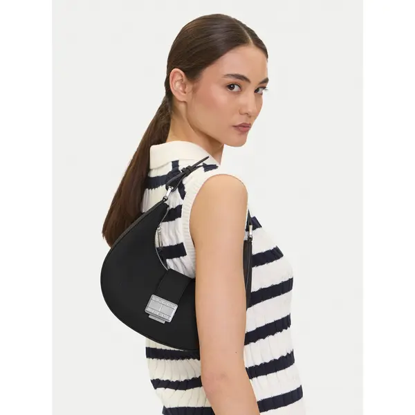 Tommy Jeans Torbica Tommy Jeans Tjw Crush Shoulder Bag AW0AW17539 Crna