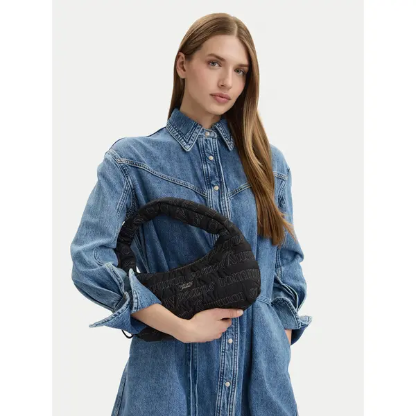 Tommy Jeans Torbica Tommy Jeans Tjw Icon Aop Shoulder Bag AW0AW18467 Crna