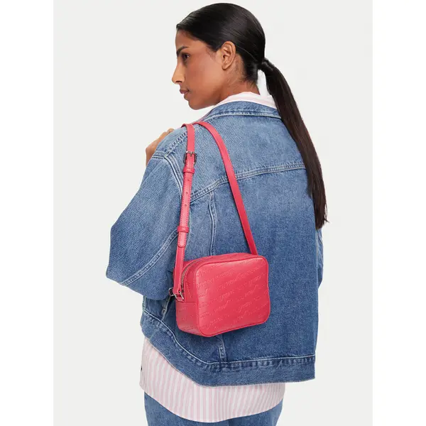 Tommy Jeans Torbica Tommy Jeans Tjw Must Aop Camera Bag AW0AW17865 Tamnocrvena