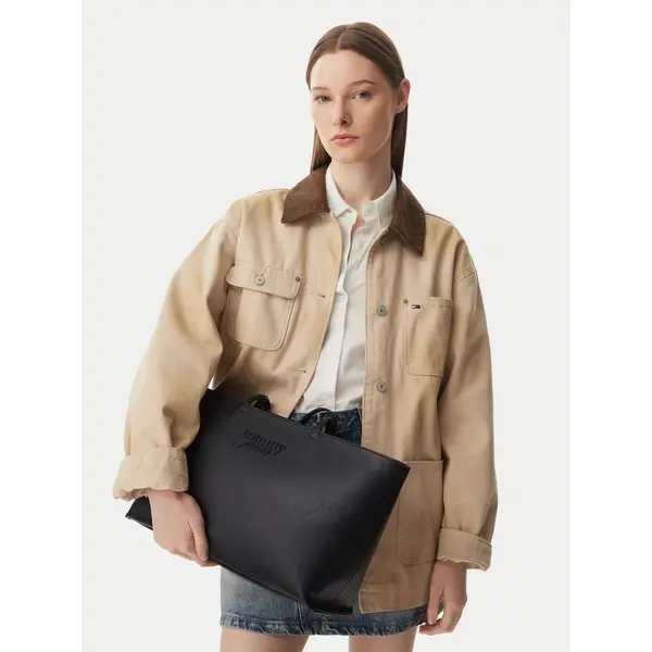 Tommy Jeans Torbica Tommy Jeans Tjw Must Tote AW0AW18772 Crna