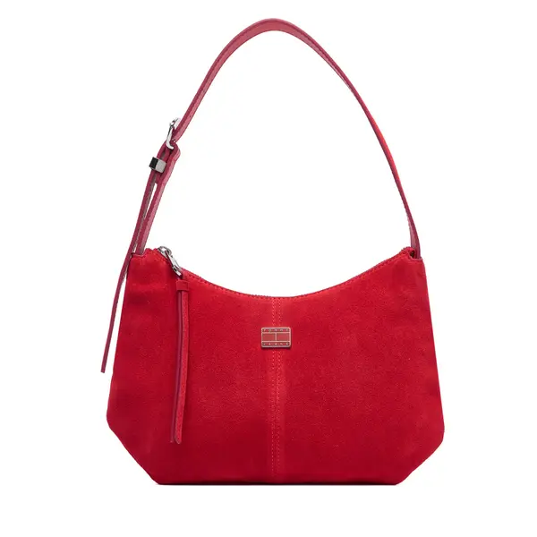 Tommy Jeans Torbica Tommy Jeans Tjw Slouchy Suede Shoulder Bag AW0AW18859 Crvena