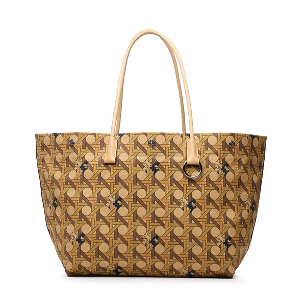 Tory Burch Torbica Tory Burch Canvas Basketweave Tote 139623 Tan Basketwave 200