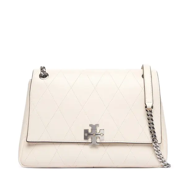 TORY BURCH Torbica Tory Burch Charlie Quilted Shoulder Bag 185828 Bež