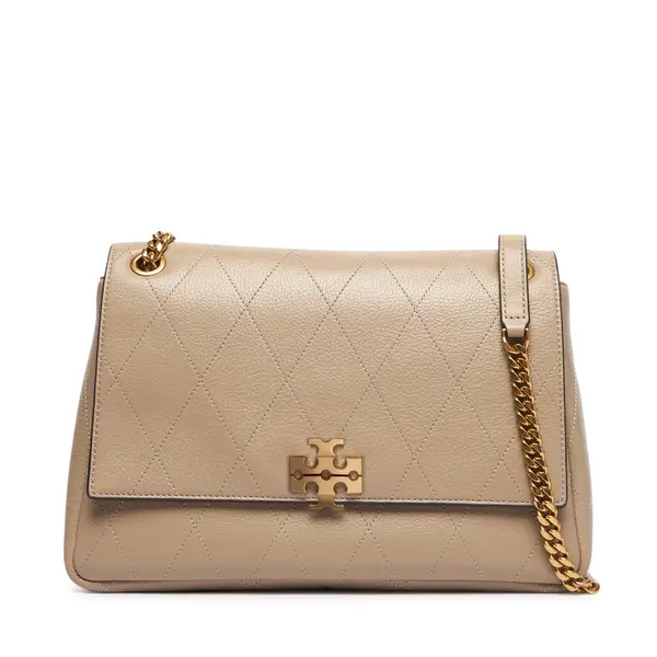 TORY BURCH Torbica Tory Burch Charlie Quilted Shoulder Bag 185828 Krem