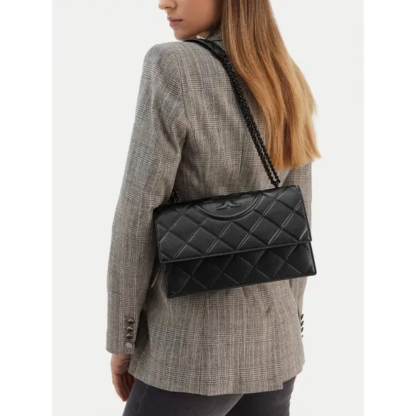 TORY BURCH Torbica Tory Burch Fleming Soft Grain Convertible Shoulder Bag 169791 Crna
