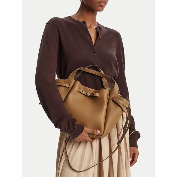 TORY BURCH Torbica Tory Burch Romy Satchel 164866 Smeđa