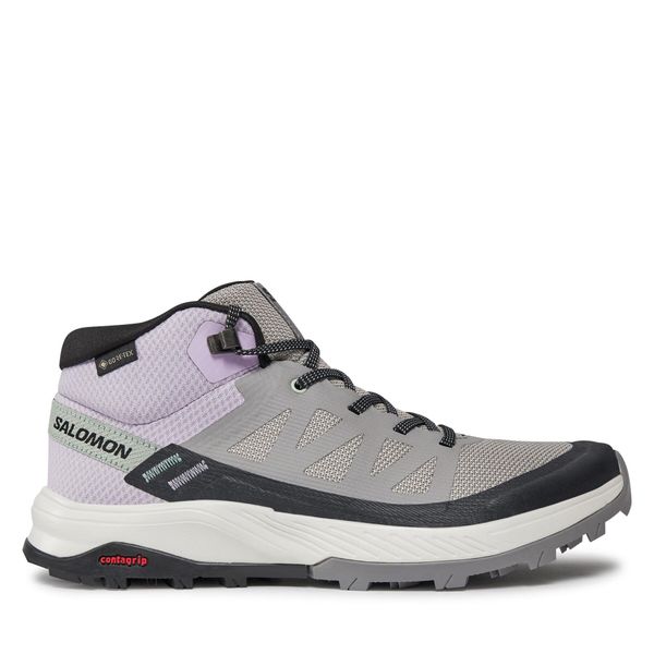 Salomon Trekking Salomon Outrise Mid GORE-TEX L47160600 Gull/Orchid Bloom/Black