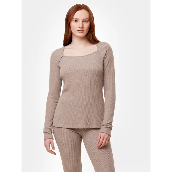 Triumph Triumph Spavaćiće Thermal MyWear Top LSL 10216551 Bež Regular Fit