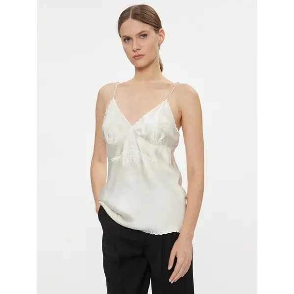 TWINSET TWINSET Top 232TT2061 Écru Slim Fit