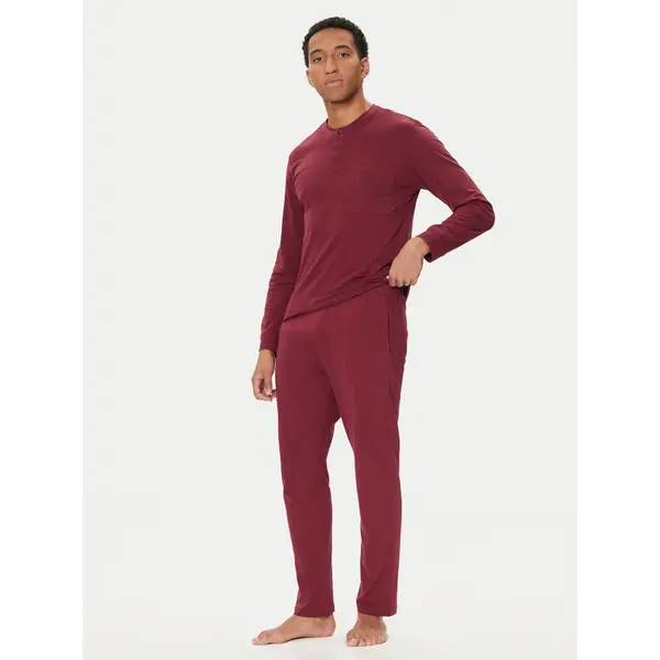 United Colors of Benetton United Colors Of Benetton Pidžama 3VD04P02W Tamnocrvena Regular Fit