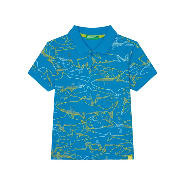 United Colors of Benetton United Colors Of Benetton Polo 36Y4G300Y Plava Regular Fit