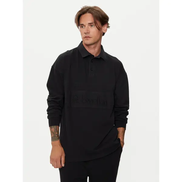 United Colors of Benetton United Colors Of Benetton Polo 3G9WU3020 Crna Regular Fit