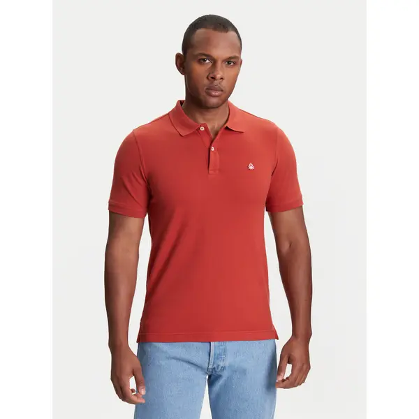 United Colors of Benetton United Colors Of Benetton Polo 3WG9U301Z Crvena Slim Fit