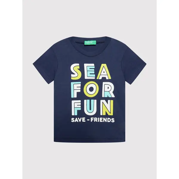 United Colors of Benetton United Colors Of Benetton T-shirt 3096C15AY Tamnoplava Regular Fit