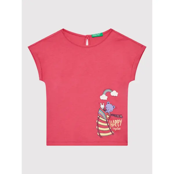 United Colors of Benetton United Colors Of Benetton T-shirt 3096G102W Ružičasta Regular Fit