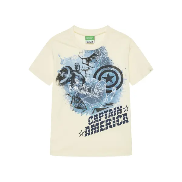 United Colors of Benetton United Colors Of Benetton T-shirt 35RYC10N9 Bež Regular Fit