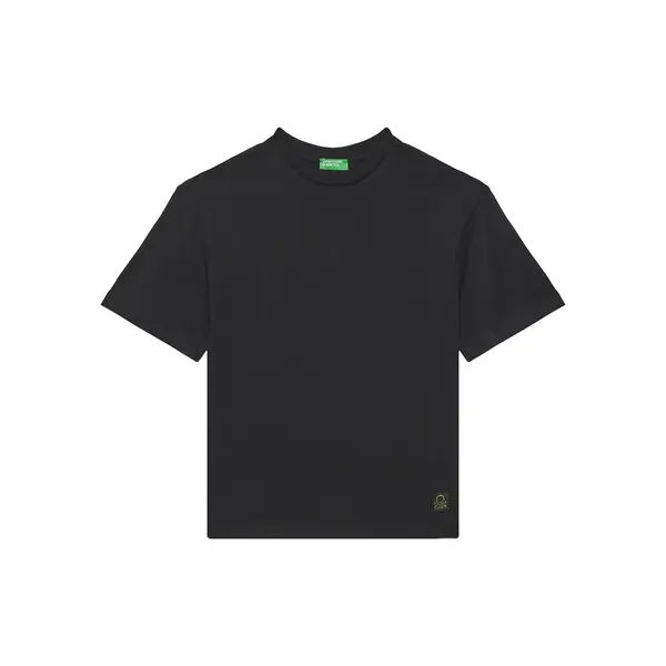 United Colors of Benetton United Colors Of Benetton T-shirt 35RYC10NC Crna Regular Fit