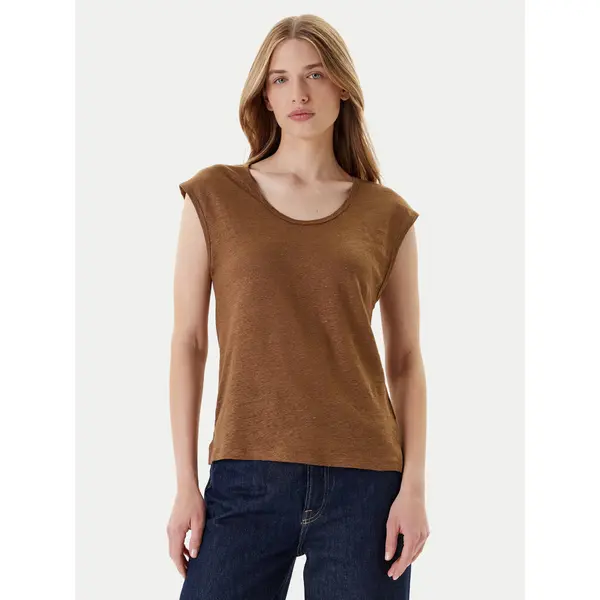 United Colors of Benetton United Colors Of Benetton T-shirt 37UJE16B1 Smeđa Regular Fit