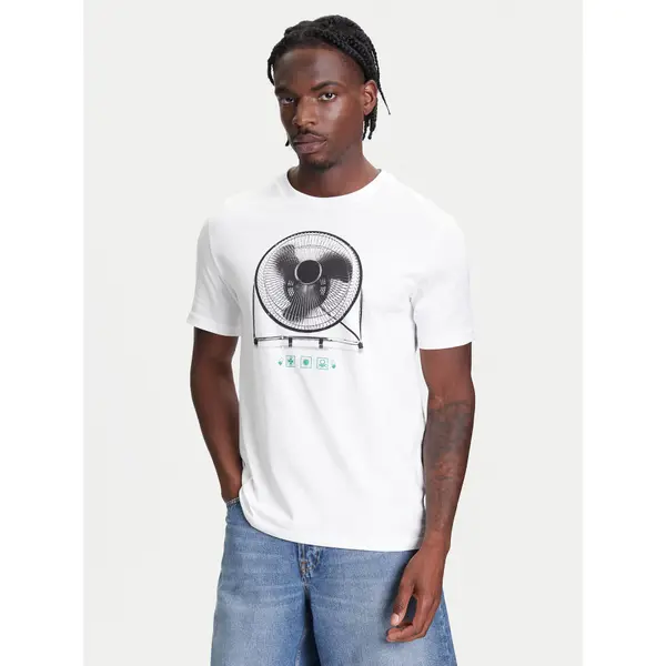 United Colors of Benetton United Colors Of Benetton T-shirt 3BL0U10AG Bijela Relaxed Fit