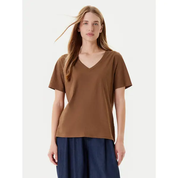 United Colors of Benetton United Colors Of Benetton T-shirt 3BVXD400H Smeđa Relaxed Fit