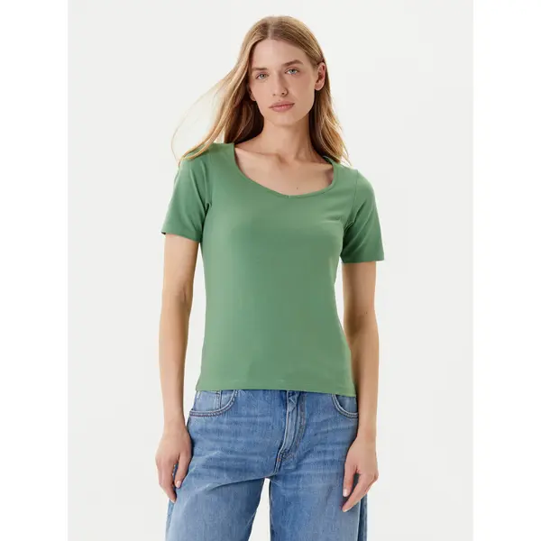 United Colors of Benetton United Colors Of Benetton T-shirt 3FJHD401P Zelena Slim Fit