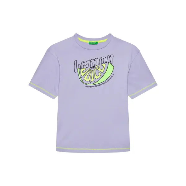 United Colors of Benetton United Colors Of Benetton T-shirt 3I1XC10P6 Ljubičasta Regular Fit