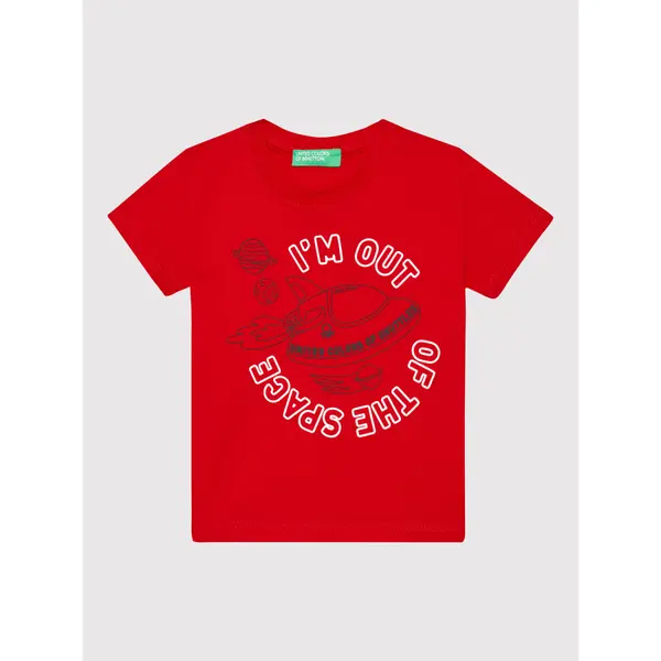 United Colors of Benetton United Colors Of Benetton T-shirt 3I1XG101C Crvena Regular Fit