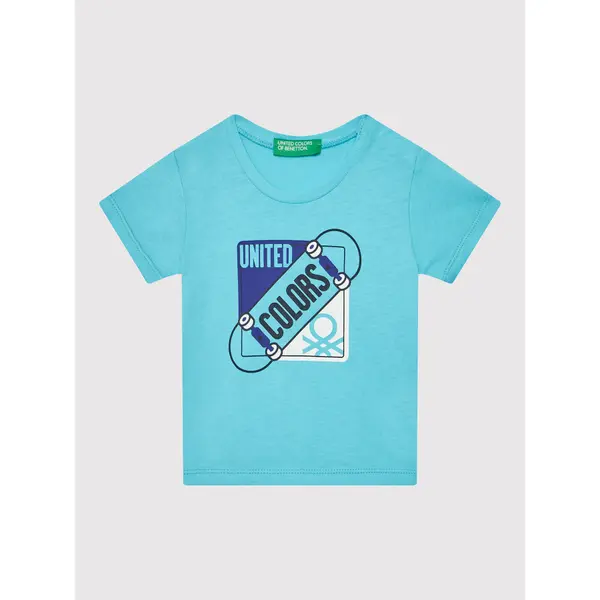 United Colors of Benetton United Colors Of Benetton T-shirt 3I1XG102N Plava Regular Fit