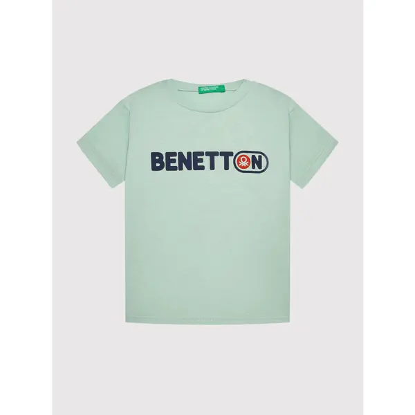 United Colors of Benetton United Colors Of Benetton T-shirt 3I1XG102N Zelena Regular Fit