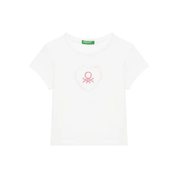 United Colors of Benetton United Colors Of Benetton T-shirt 3I1XG10HU Bijela Regular Fit
