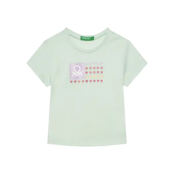 United Colors of Benetton United Colors Of Benetton T-shirt 3I1XG10HU Zelena Regular Fit