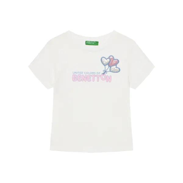 United Colors of Benetton United Colors Of Benetton T-shirt 3I1XG10JB Bijela Regular Fit