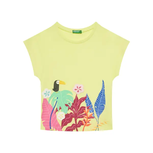 United Colors of Benetton United Colors Of Benetton T-shirt 3I1XG10JH Žuta Regular Fit