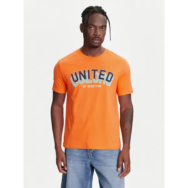 United Colors of Benetton United Colors Of Benetton T-shirt 3I1XU1096 Narančasta Regular Fit