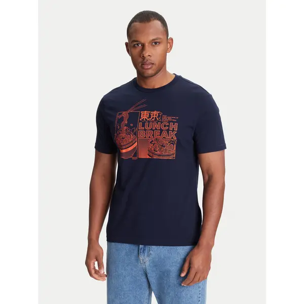 United Colors of Benetton United Colors Of Benetton T-shirt 3I1XU10A4 Tamnoplava Relaxed Fit