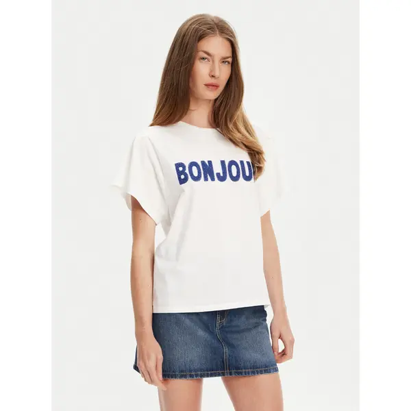 United Colors of Benetton United Colors Of Benetton T-shirt 3LNSD109Z Bijela Relaxed Fit