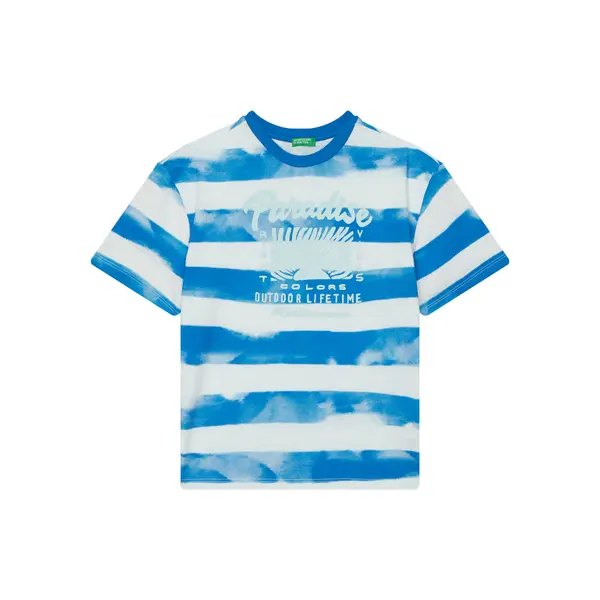 United Colors of Benetton United Colors Of Benetton T-shirt 3SL3C10P5 Plava Oversize