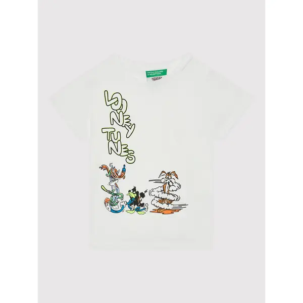 United Colors of Benetton United Colors Of Benetton T-shirt 3U29G103K Bijela Regular Fit